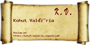 Kohut Valéria névjegykártya